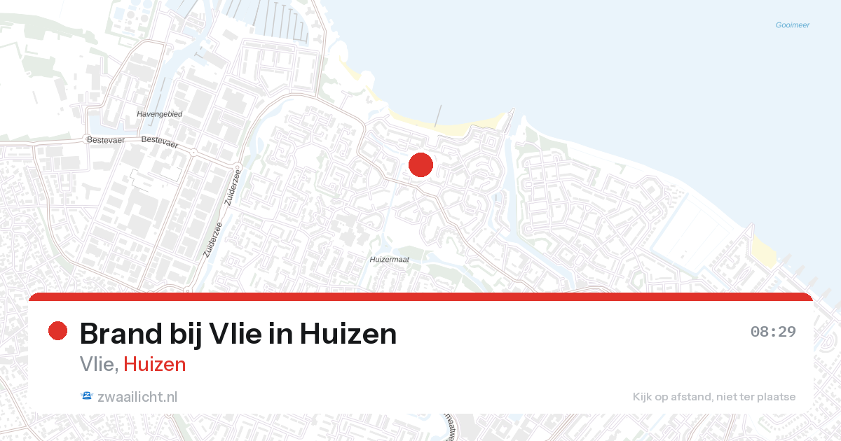 Brand bij Vlie in Huizen — 28 aug 2026