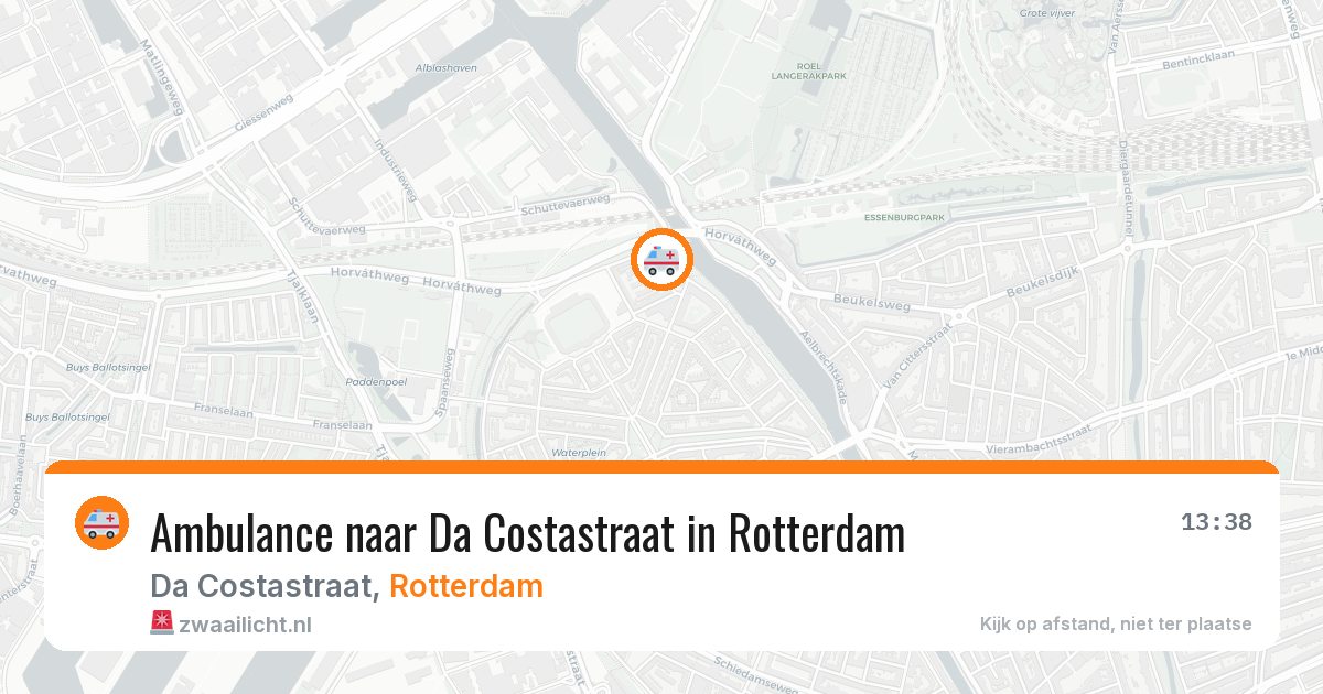 Ambulance naar Da Costastraat in Rotterdam — 11 aug 2026