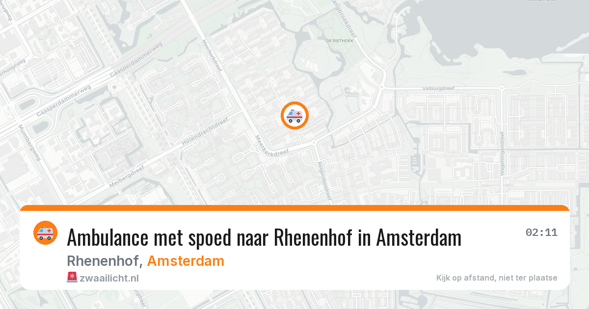 Ambulance met spoed naar Rhenenhof in Amsterdam — 7 jun 2026