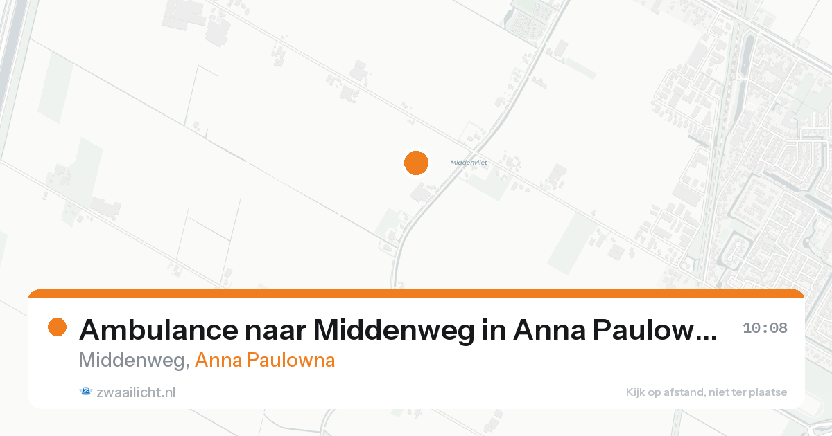 Ambulance naar Middenweg in Anna Paulowna — 17 aug 2026