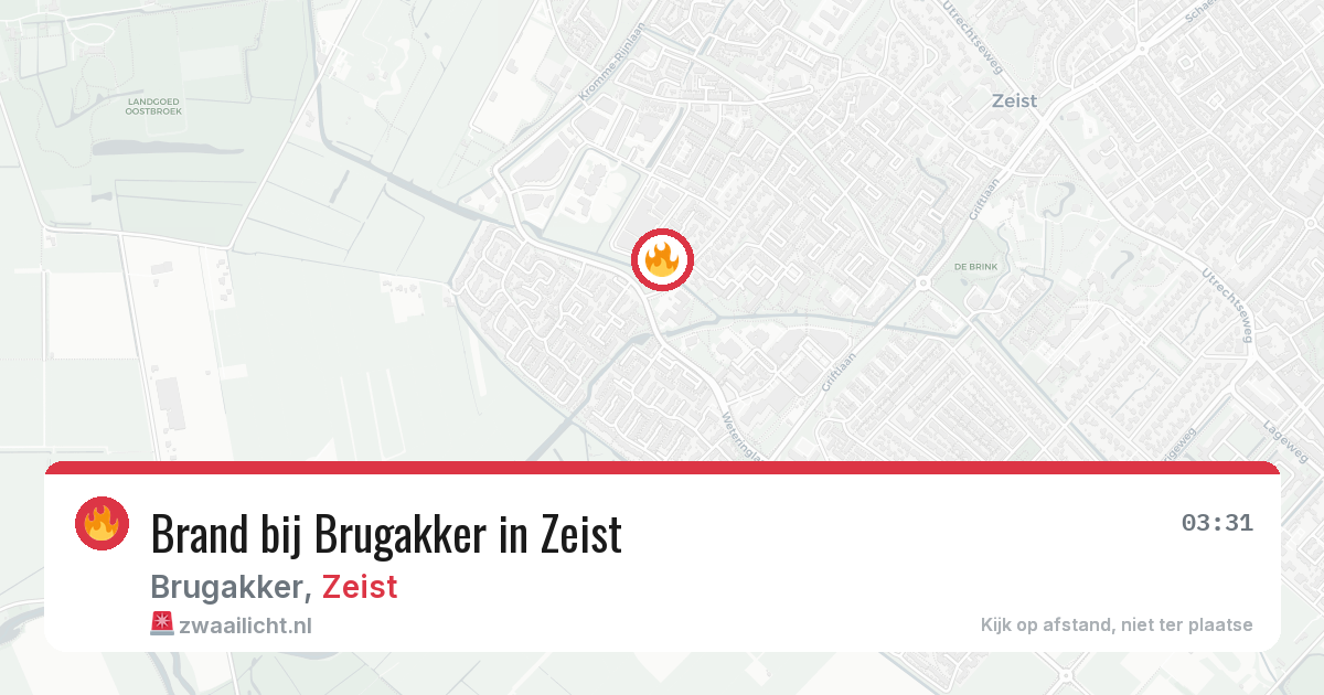 Brand bij Brugakker in Zeist — 20 jun 2026