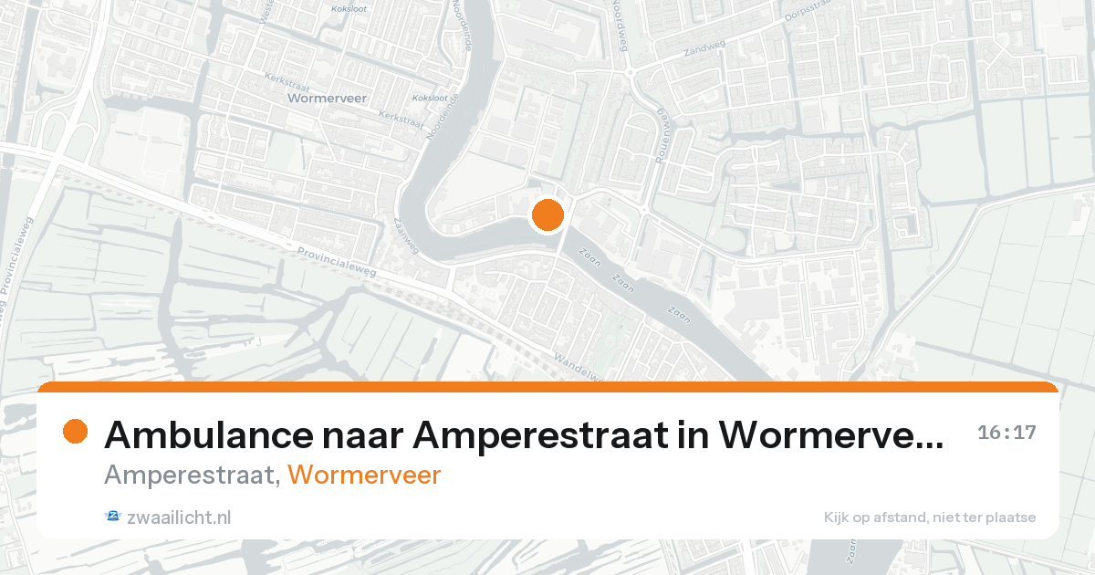 Ambulance naar Amperestraat in Wormerveer — 21 aug 2026