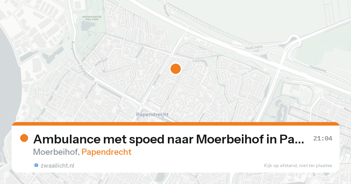 Ambulance met spoed naar Moerbeihof in Papendrecht — 8 mrt 2026