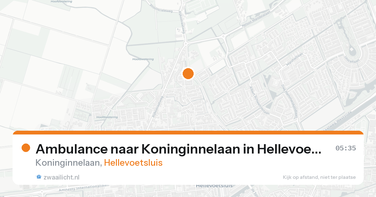 Ambulance naar Koninginnelaan in Hellevoetsluis — 22 aug 2026