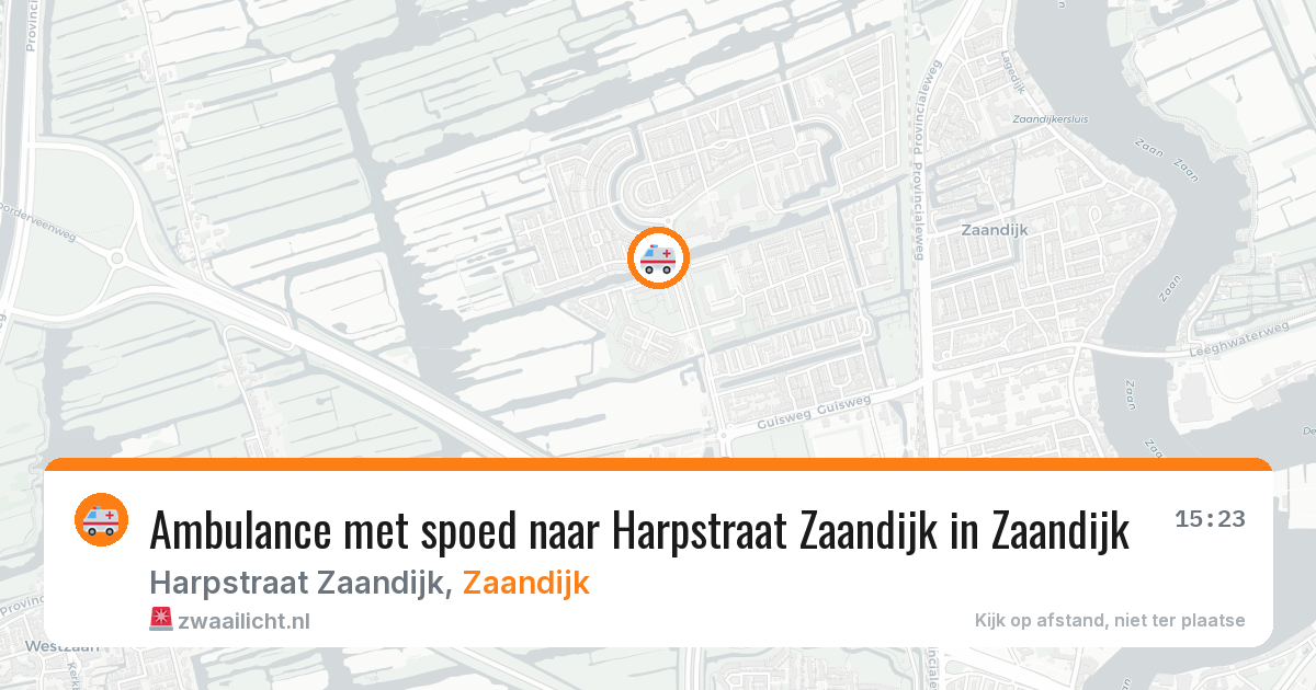 Ambulance met spoed naar Harpstraat Zaandijk in Zaandijk — 11 apr 2026