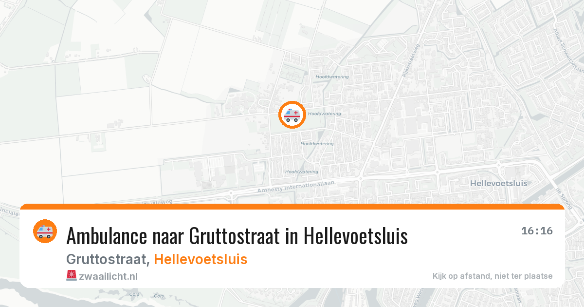 Ambulance naar Gruttostraat in Hellevoetsluis — 4 aug 2026