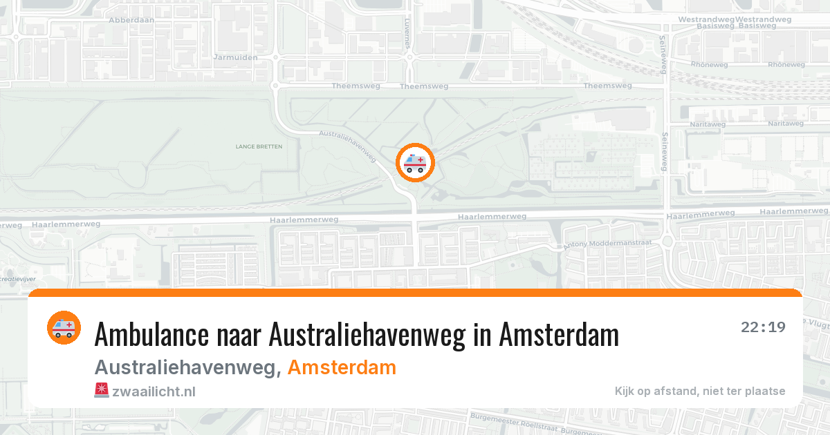 Ambulance naar Australiehavenweg in Amsterdam — 2 jun 2026