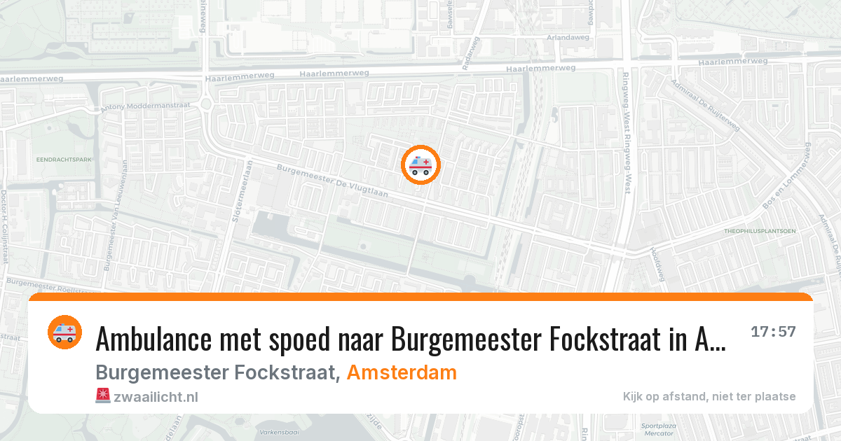 Ambulance met spoed naar Burgemeester Fockstraat in Amsterdam — 8 jul 2026