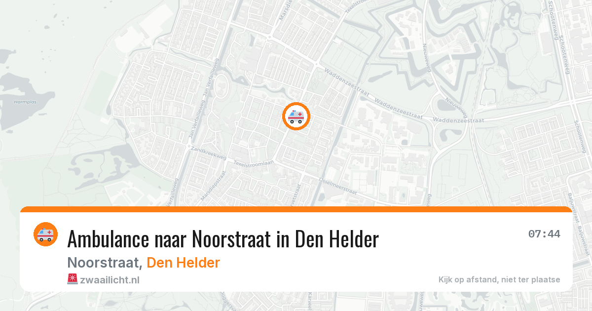 Ambulance naar Noorstraat in Den Helder — 2 aug 2026