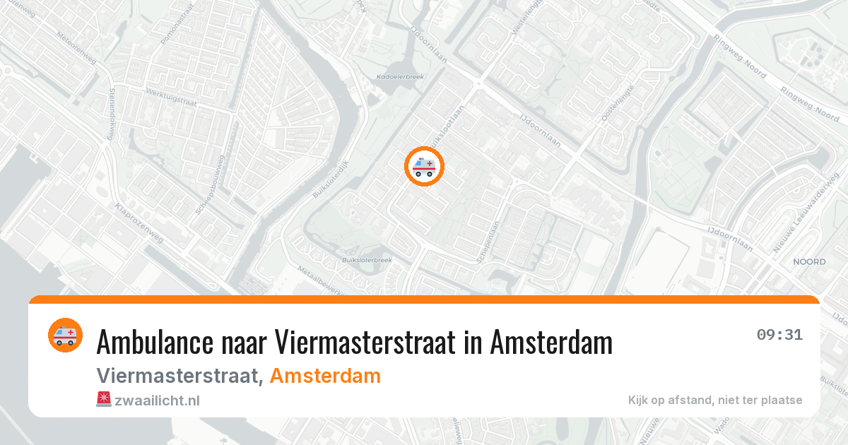 Ambulance naar Viermasterstraat in Amsterdam — 18 mrt 2026