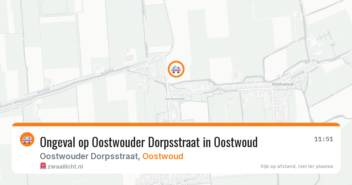 Ongeval op Oostwouder Dorpsstraat in Oostwoud — 24 mei 2026