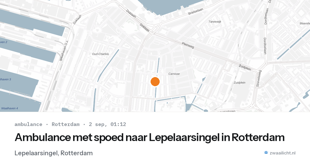 Ambulance met spoed naar Lepelaarsingel in Rotterdam — 1 sep 2026