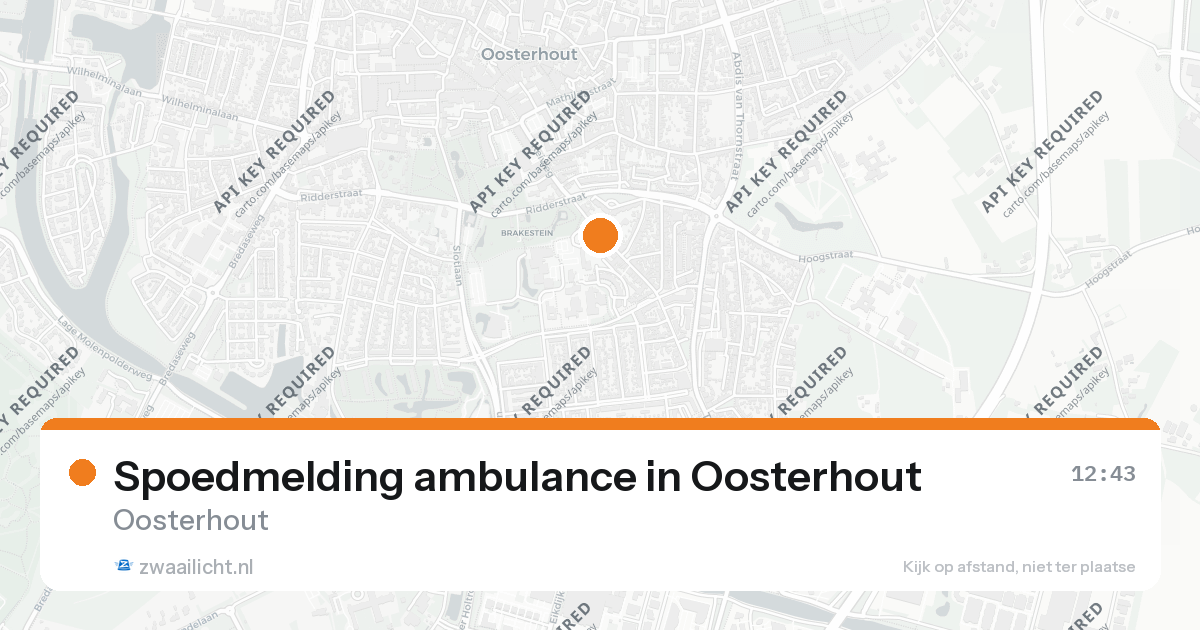 Spoedmelding ambulance in Oosterhout — 25 aug 2026