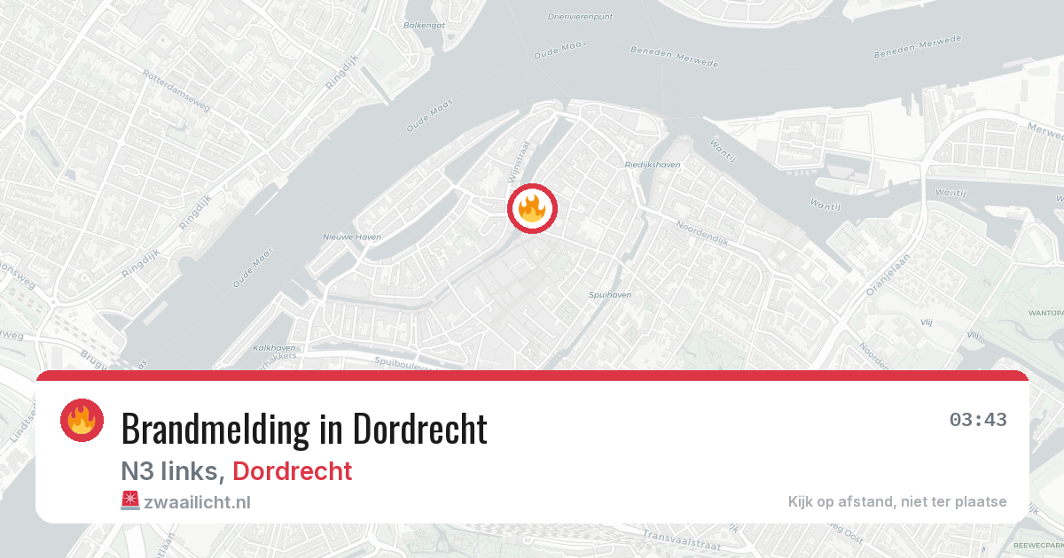 Brandmelding in Dordrecht — 17 jan 2026
