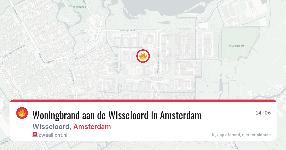 Woningbrand aan de Wisseloord in Amsterdam — 26 jun 2026