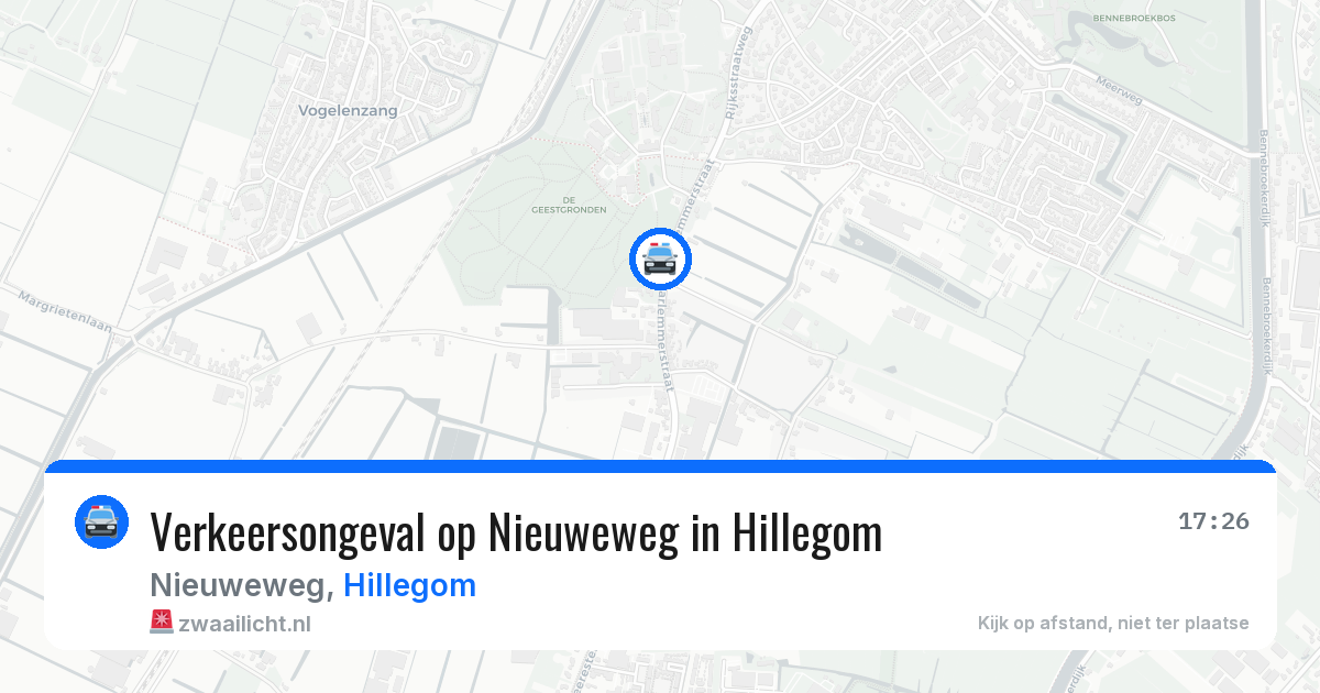 Verkeersongeval op Nieuweweg in Hillegom — 8 mei 2026