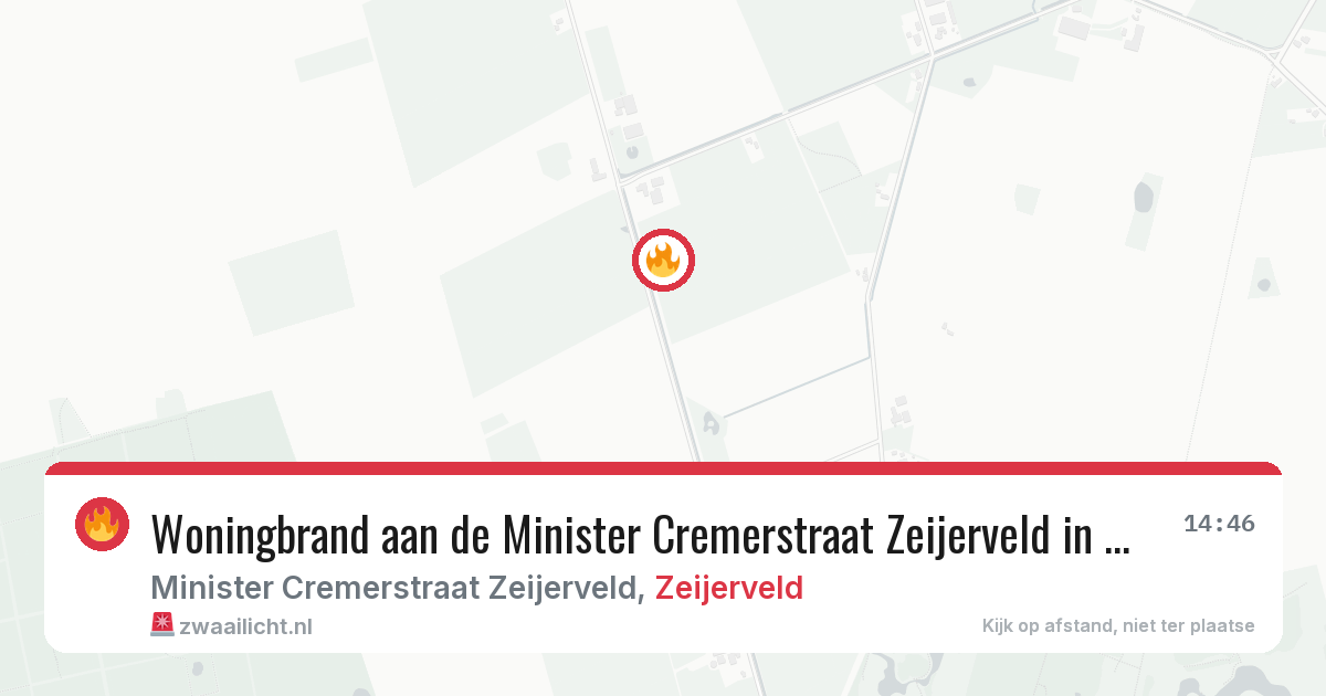 Woningbrand aan de Minister Cremerstraat Zeijerveld in Zeijerveld — 14 feb 2026