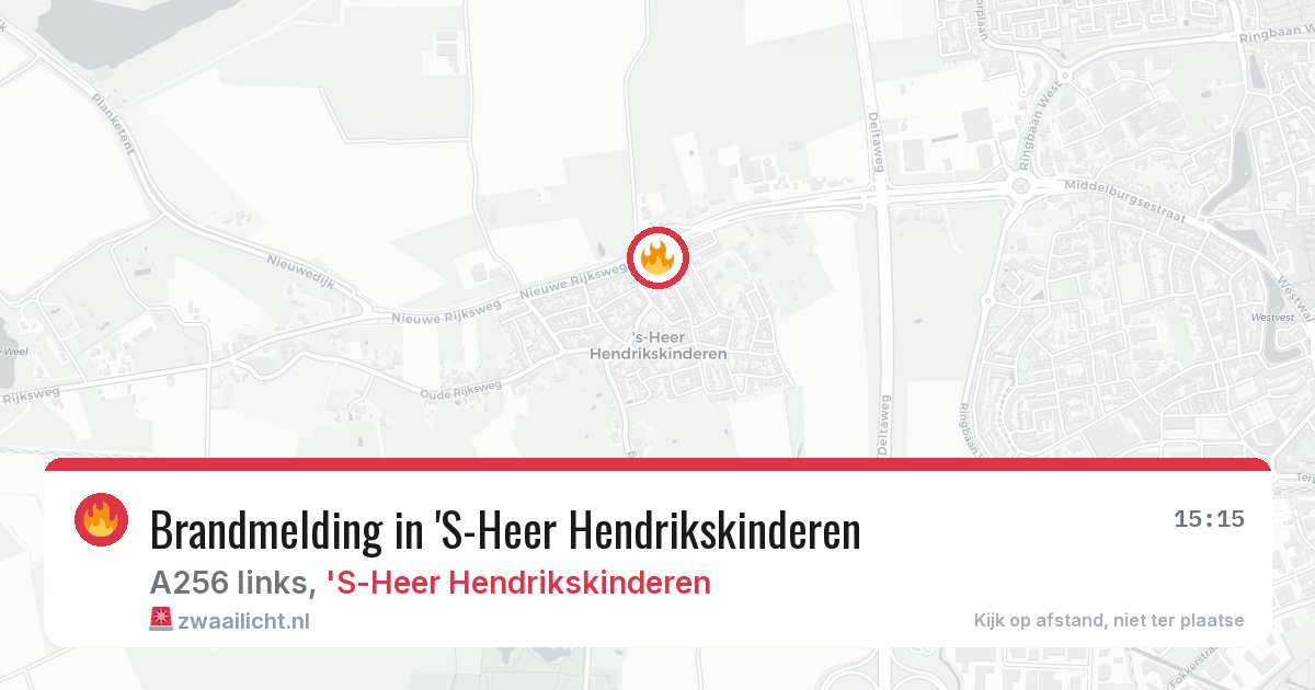 Brandmelding in 'S-Heer Hendrikskinderen — 14 jul 2026