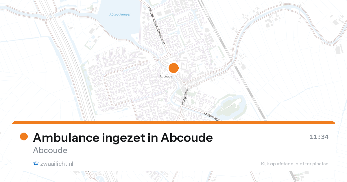 Ambulance ingezet in Abcoude — 27 aug 2026