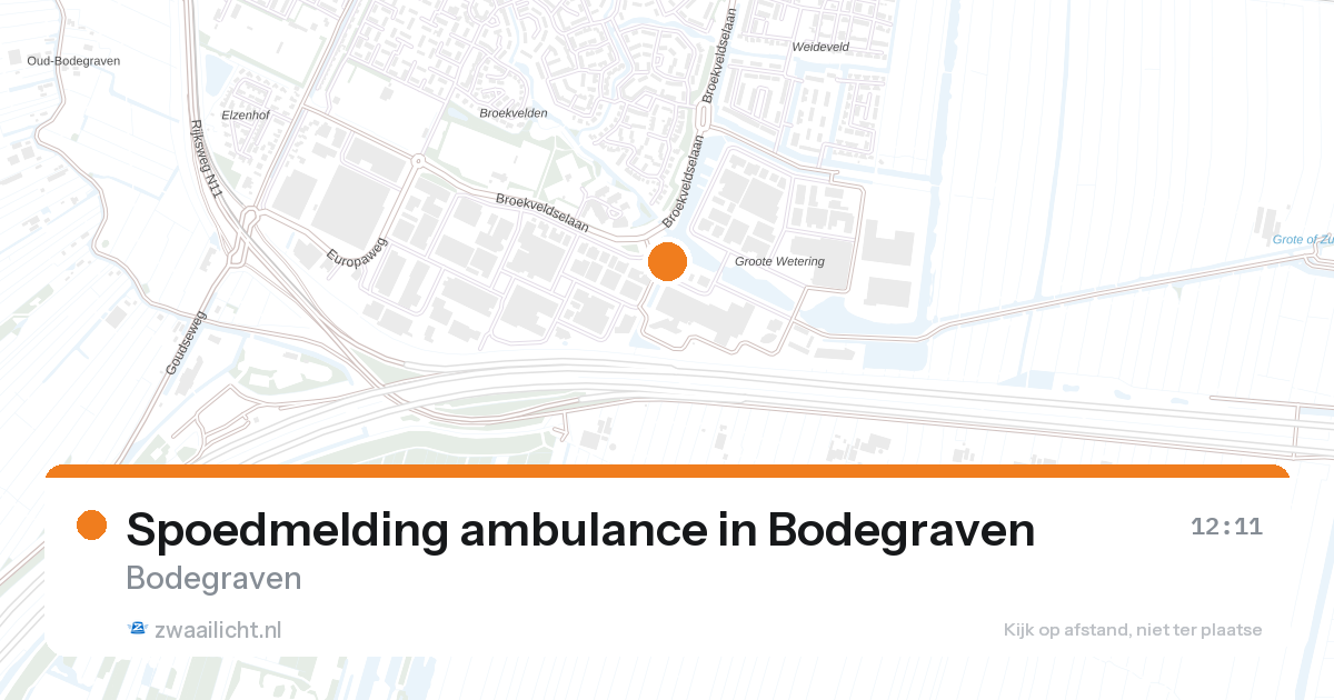 Spoedmelding ambulance in Bodegraven — 26 mrt 2026