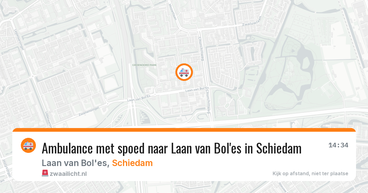 Ambulance met spoed naar Laan van Bol'es in Schiedam — 11 apr 2026