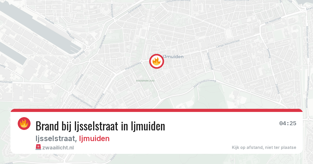 Brand bij Ijsselstraat in Ijmuiden — 4 apr 2026