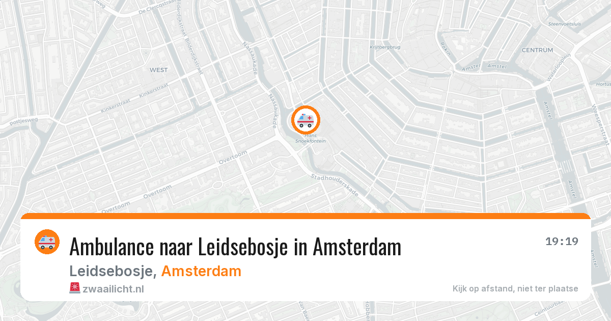 Ambulance naar Leidsebosje in Amsterdam — 22 mei 2026