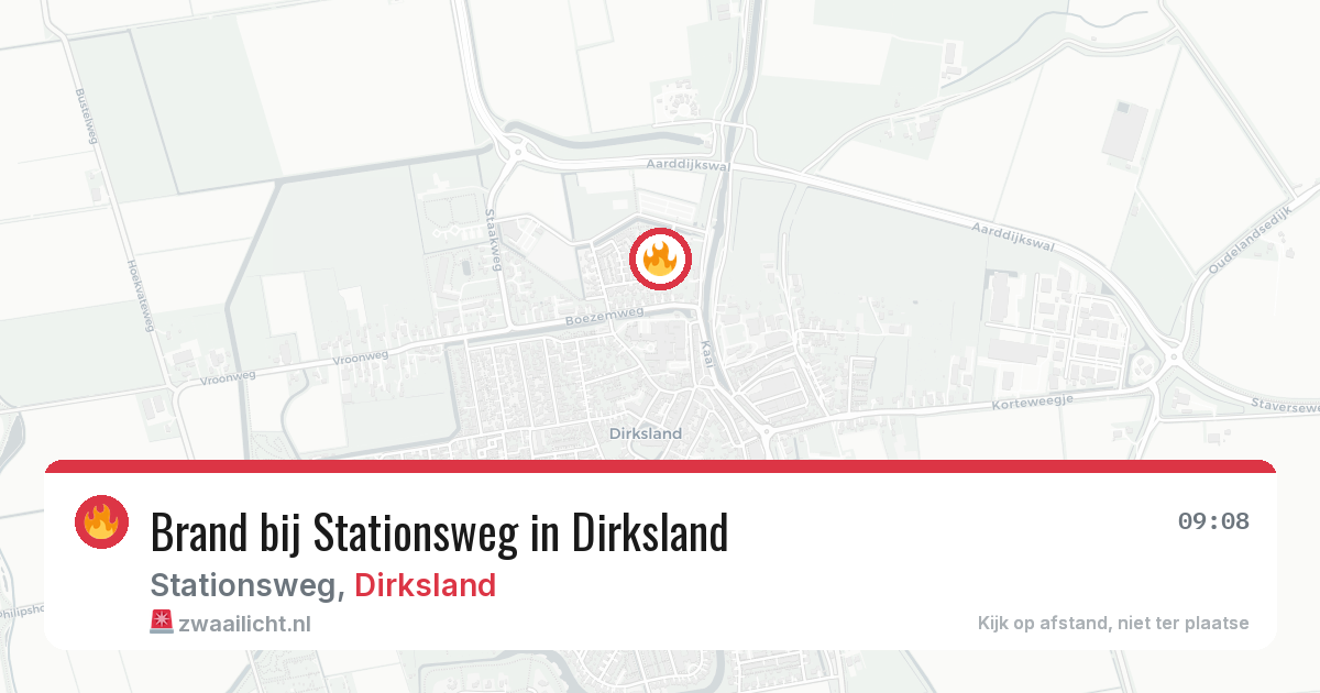 Brand bij Stationsweg in Dirksland — 29 jan 2026
