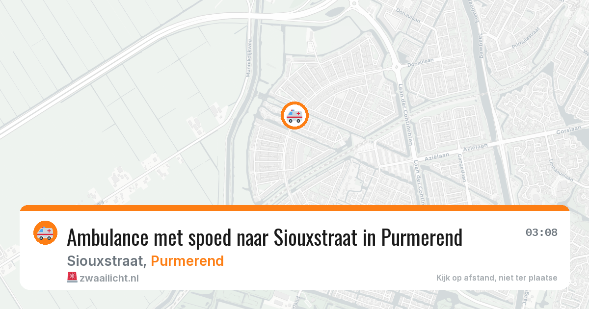 Ambulance met spoed naar Siouxstraat in Purmerend — 12 feb 2026
