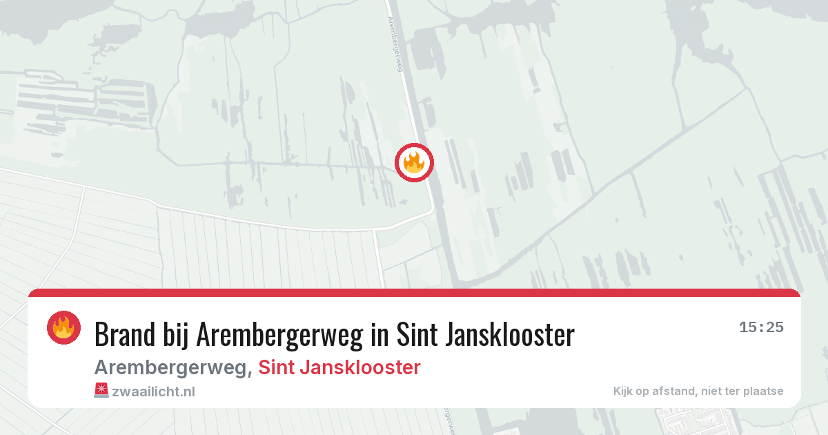 Brand bij Arembergerweg in Sint Jansklooster — 4 aug 2026