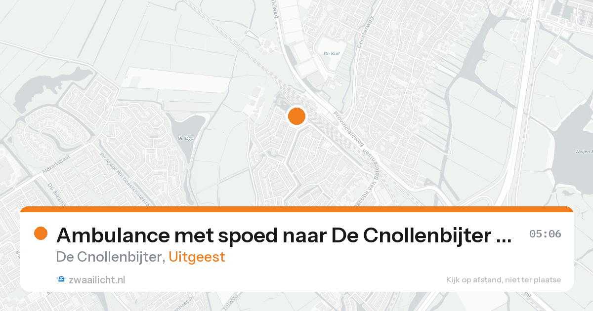 Ambulance met spoed naar De Cnollenbijter in Uitgeest — 16 aug 2026