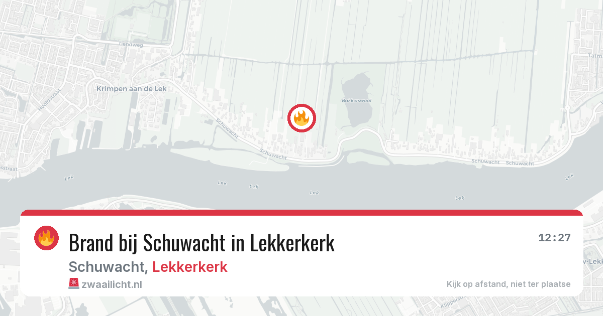 Brand bij Schuwacht in Lekkerkerk — 5 jun 2026