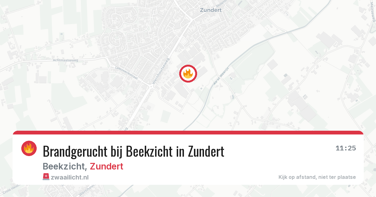 Brandgerucht bij Beekzicht in Zundert — 23 mei 2026