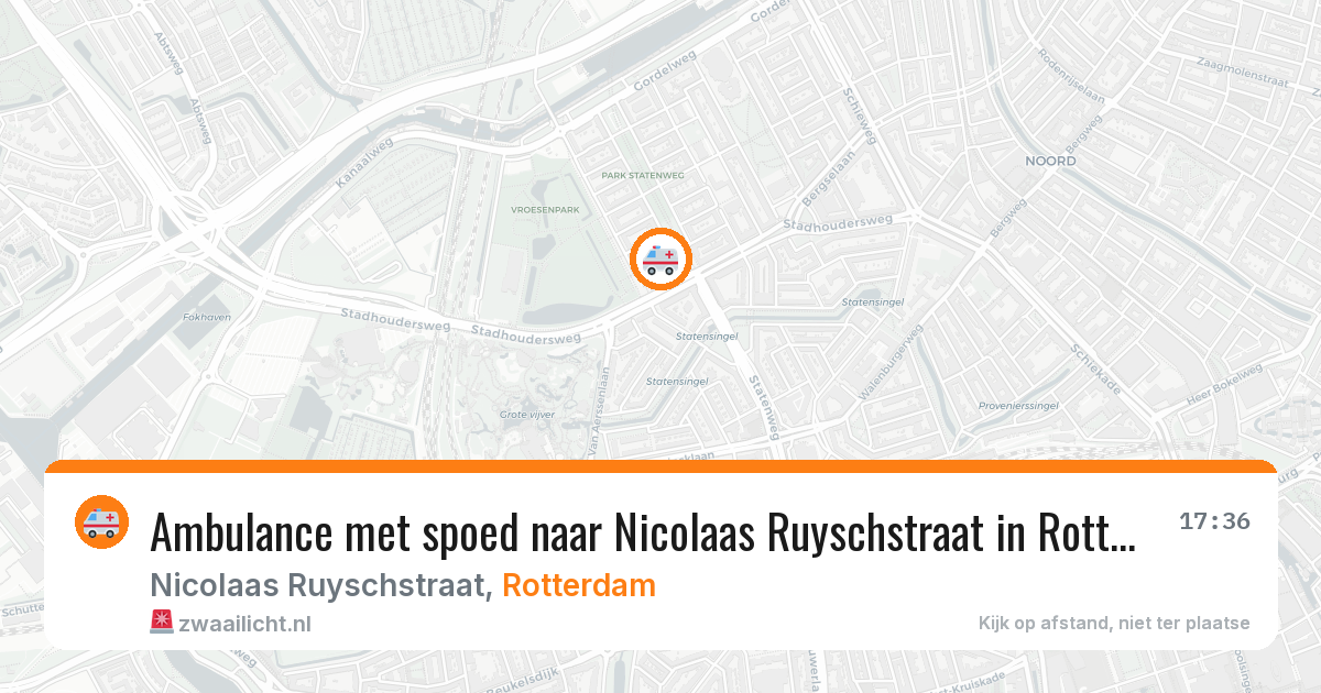 Ambulance met spoed naar Nicolaas Ruyschstraat in Rotterdam — 31 mei 2026