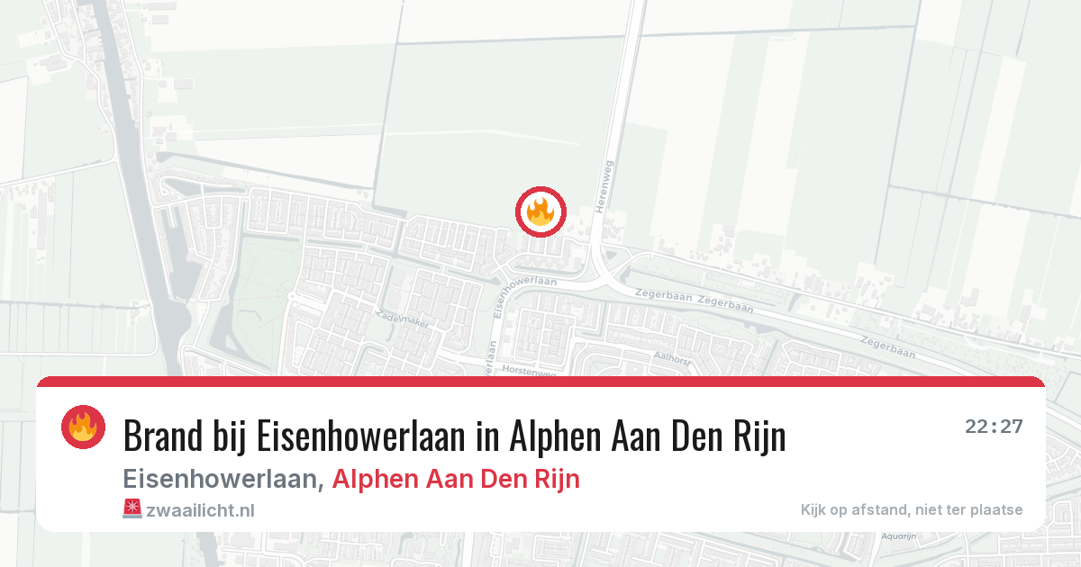 Brand bij Eisenhowerlaan in Alphen Aan Den Rijn — 10 jul 2026