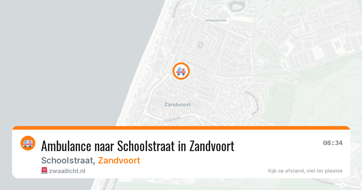 Ambulance naar Schoolstraat in Zandvoort — 22 mrt 2026