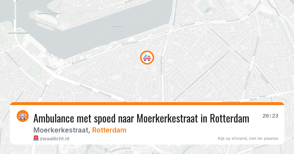 Ambulance met spoed naar Moerkerkestraat in Rotterdam — 10 aug 2026
