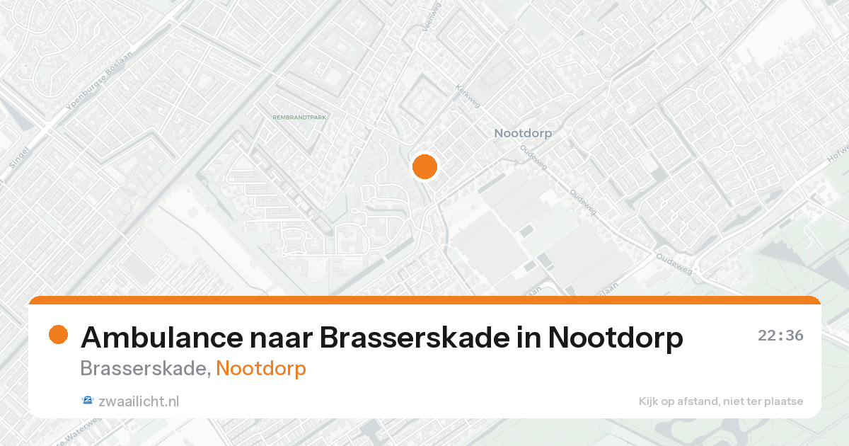 Ambulance naar Brasserskade in Nootdorp — 25 aug 2026