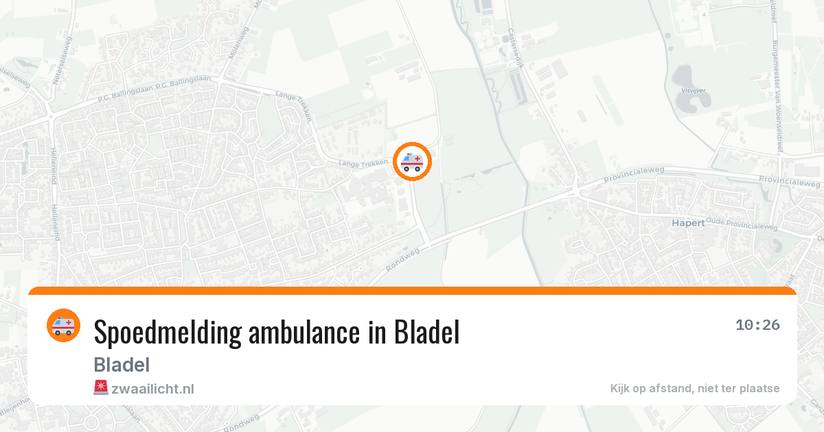 Spoedmelding ambulance in Bladel — 8 jun 2026