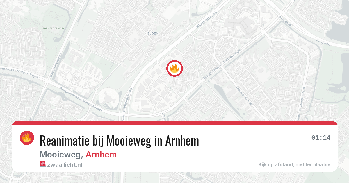 Reanimatie bij Mooieweg in Arnhem — 27 jun 2026