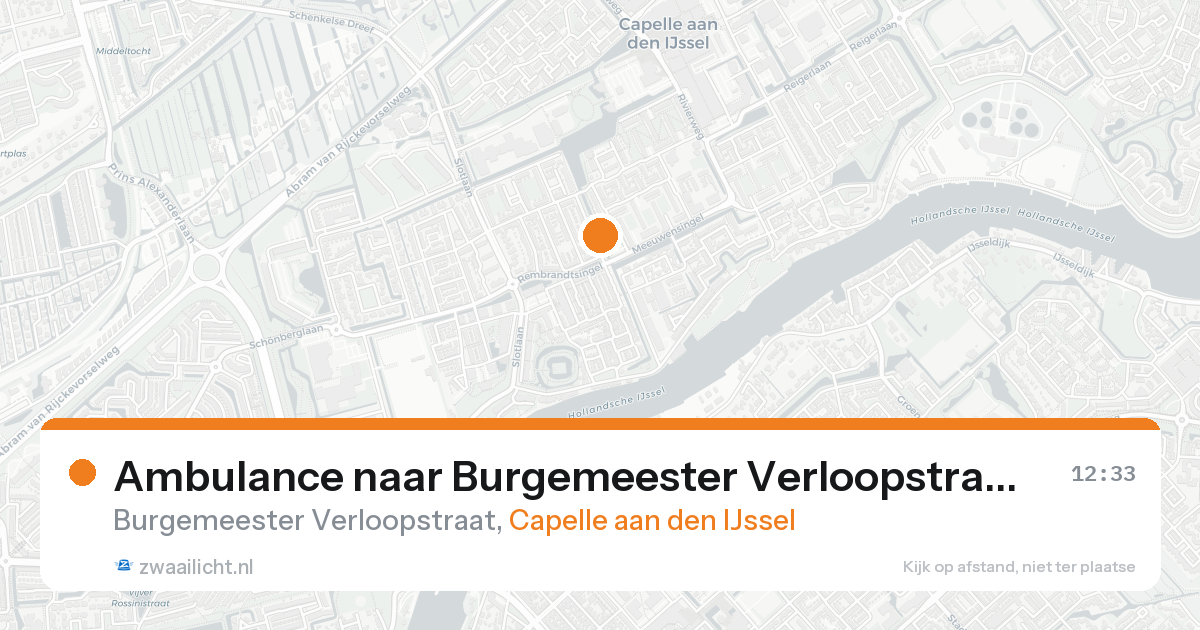 Ambulance naar Burgemeester Verloopstraat in Capelle aan den IJssel — 22 aug 2026