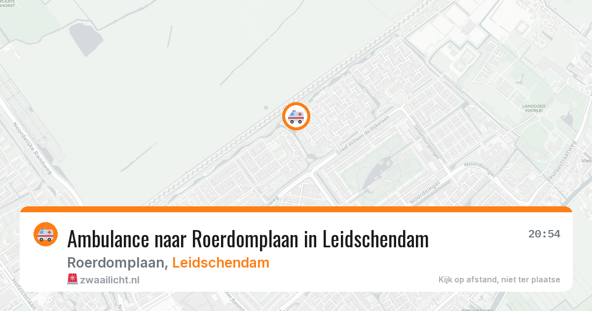 Ambulance naar Roerdomplaan in Leidschendam — 26 mei 2026