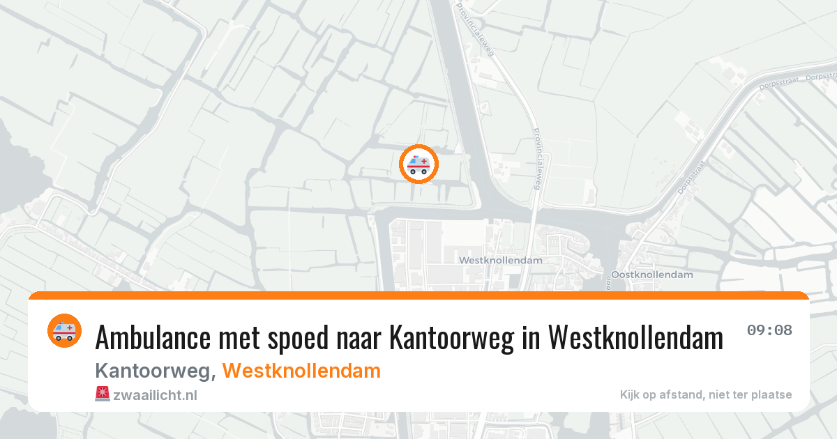Ambulance met spoed naar Kantoorweg in Westknollendam — 22 mei 2026