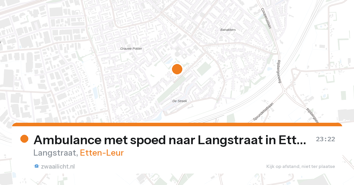 Ambulance met spoed naar Langstraat in Etten-Leur — 26 mrt 2026