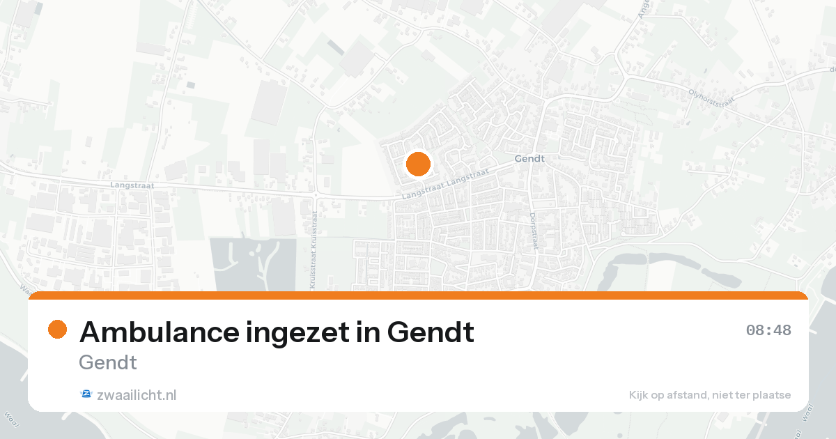 Ambulance ingezet in Gendt — 16 aug 2026