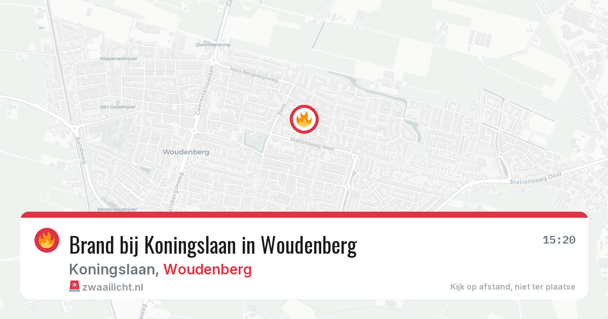 Brand bij Koningslaan in Woudenberg — 16 mei 2026