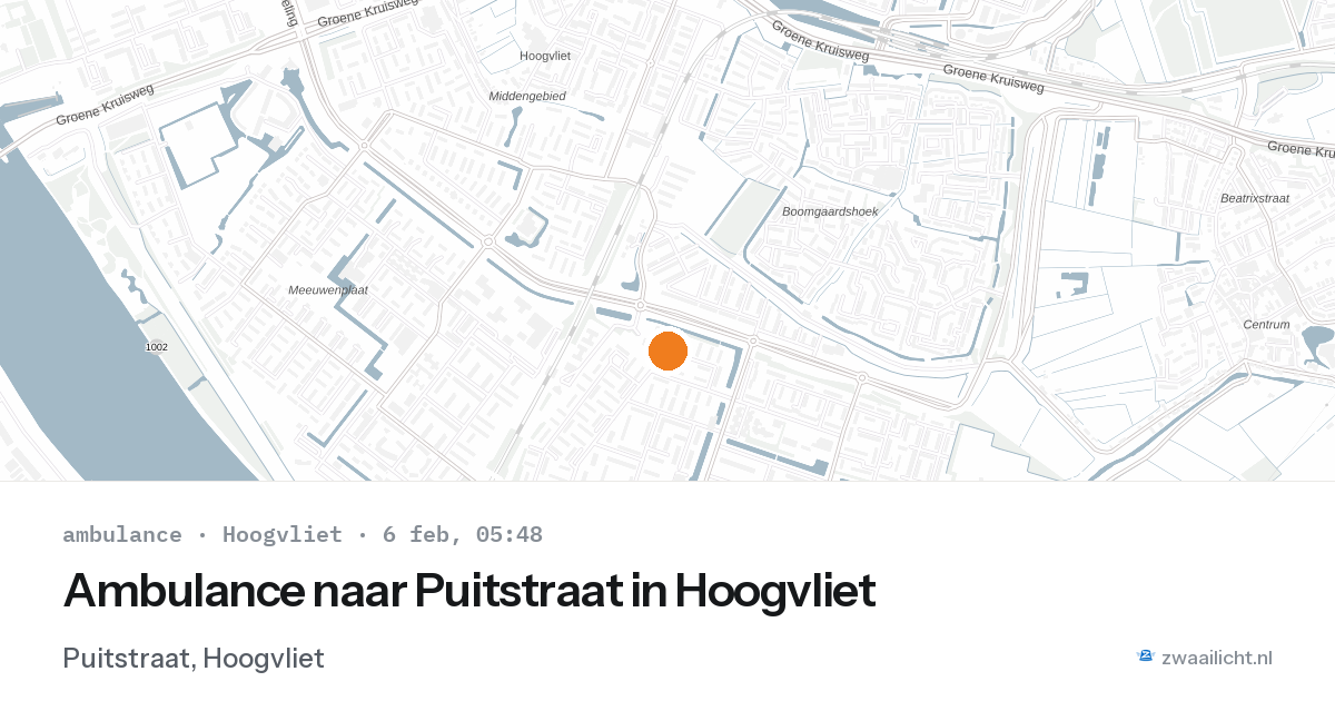 Ambulance naar Puitstraat in Hoogvliet — 6 feb 2026