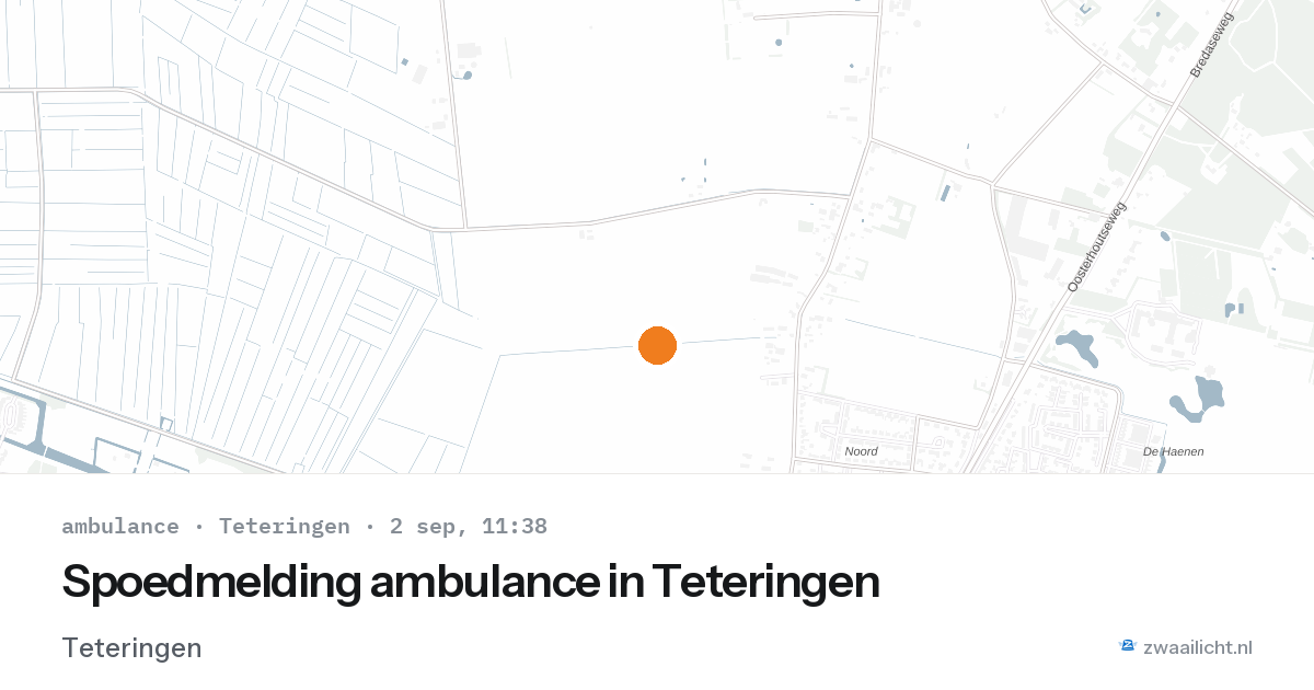 Spoedmelding ambulance in Teteringen — 2 sep 2026