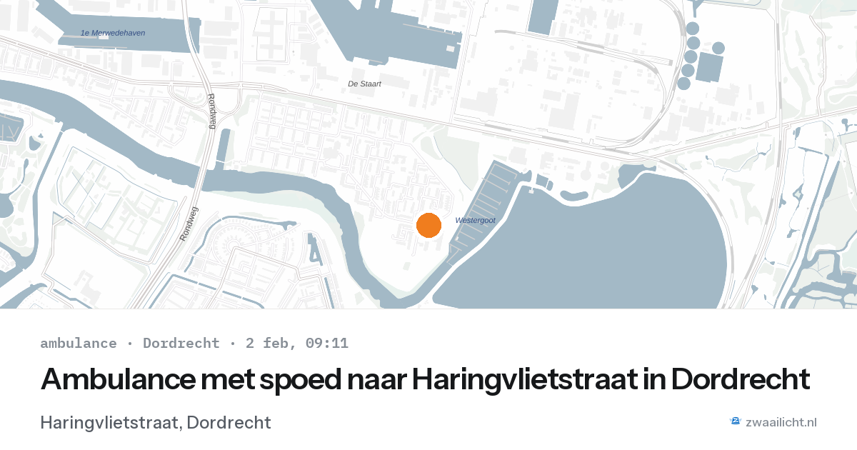 Ambulance met spoed naar Haringvlietstraat in Dordrecht — 2 feb 2026