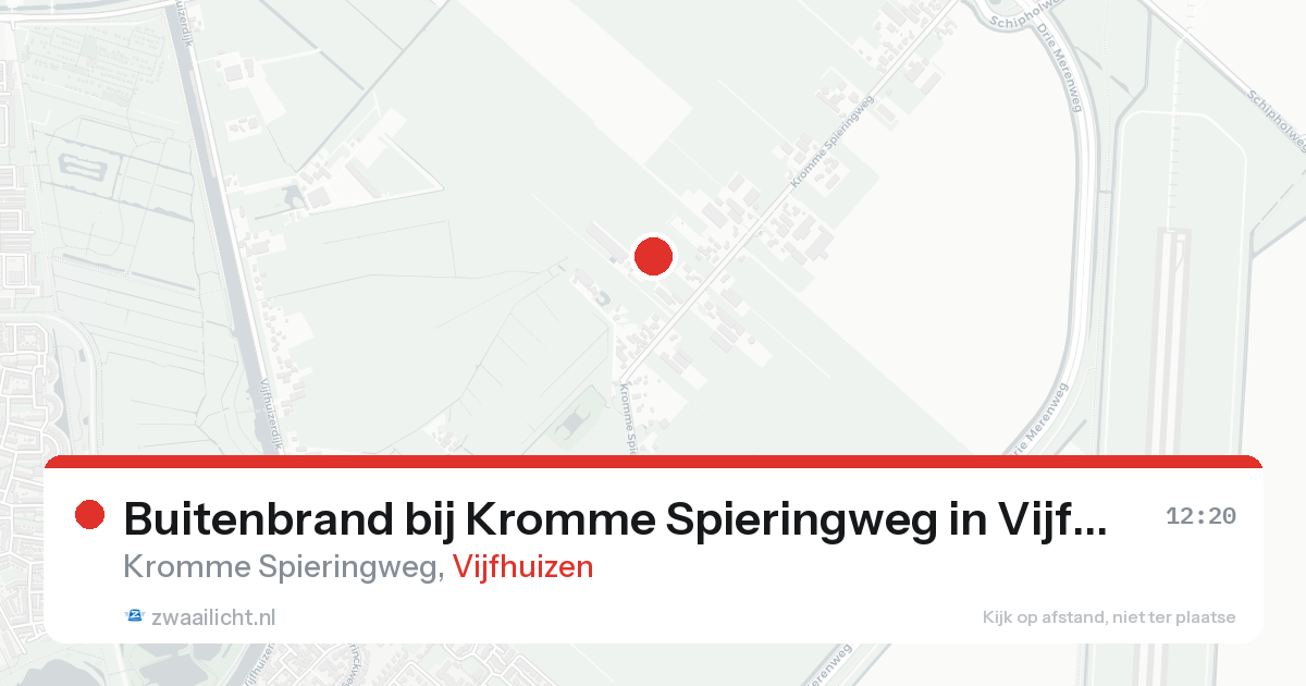 Buitenbrand bij Kromme Spieringweg in Vijfhuizen — 25 aug 2026